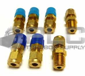NEW LOT OF 7 SWAGELOK AND PARKER 1/4" COUPLING FITTING 