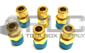 NEW LOT OF 6 SWAGELOK 1/2"  7/16" COUPLING REDUCER BRASS