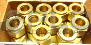NEW LOT OF 10 PARKER 8-6 GBZ-B  TUBE CONNECTOR  5/8" BRASS