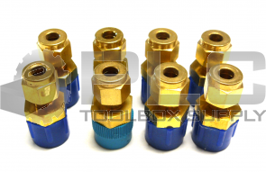 NEW LOT OF 8 PARKER 1/4" COMPRESSION FITTING ADAPTER BRASS