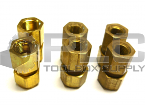 NEW LOT OF 6 PARKER 1/2" & 5/8" ADAPTER FITTING 8-6-GB2-B BRASS
