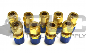 NEW LOT OF 9 PARKER  6-6FBZ-B  3/8  COUPLING FITTING ADAPTER 6-6FBZ-B  BRASS