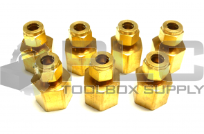 NEW LOT OF 7 PARKER 3/4" TO 3/8" REDUCER BRASS