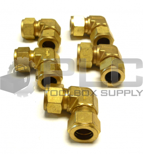 NEW LOT OF 5 SWAGELOK 5/8" 90 DEGREE COUPLING FITTING BRASS