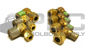 NEW LOT OF 7 GYROLOK 5/16" 1/2" 90 DEGREE REDUCER FITTING BRASS