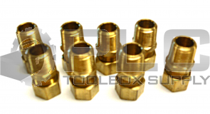 NEW LOT OF 8 PARKER 5/8" BRASS THREAD COUPLING FITTING UNION BRASS