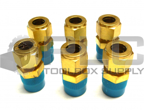 NEW LOT OF 6 GYROLOK 1/2" COUPLING FITTING BRASS