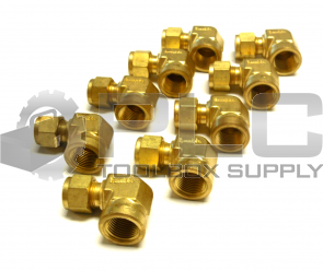 NEW LOT OF 9 SWAGELOK 3/8 5/8" 90 DEGREE COUPLING FITTING BRASS