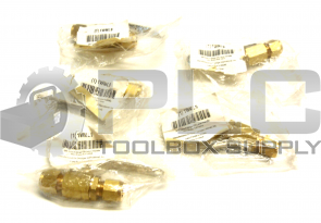 NEW LOT OF 5 SEALED PARKER 1WML9 TUBE FITTING VALVE 3/8" BRASS