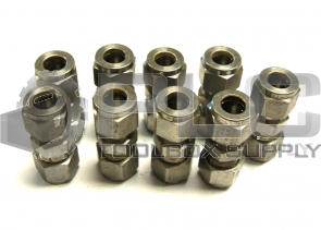 NEW LOT OF 9 SWAGELOK 3/8" UNION COUPLING  STAINLESS STEEL 