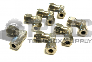NEW LOT OF 7 GYROLOK 1/4" 90 DEGREE UNION FITTING 