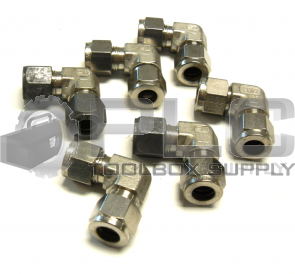 NEW LOT OF 6 PARKER 3/8 "90 DEGREE COUPLING FITTING 