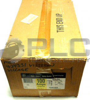 NEW IN BOX GE THN3363 HEAVY DUTY 3 POLE 3 WIRE NON FUSIBLE INDOOR 100 AMPS