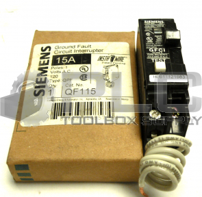 NEW SIEMENS QF115 GROUND FAULT CIRCUIT INTERRUPTER 15 A 1 POLE