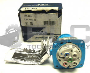 NEW IN BOX MELTRIC 63-18043 INLET PLUG DSN, 20A, 5HP, NEMA 4X 6318043