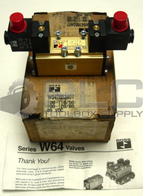 NEW IN BOX ROSS W6476B2407 SOLENOID VALVE DOUBLE 100-120 50/60 48VDC