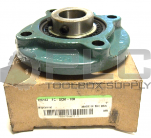 NEW DODGE FC-SCM-100 BALL BEARING FLANGE 4BOLT 1IN BORE FCSCM100