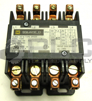 NEW SQUARE D 8910 DPA44 CONTACTOR 600VAC 50A SERIES A 8910DPA44