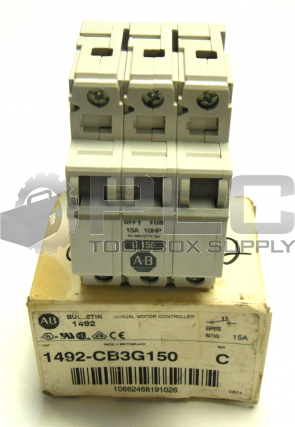 NEW IN BOX ALLEN BRADLEY 1492-CB3G150 CIRCUIT BREAKER SERIES C