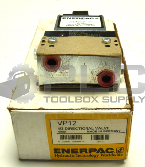 NEW IN BOX ENERPAC VP12 4/3 DIRECTIONAL VALVE 5000 PSI (350 BAR) 110VAC