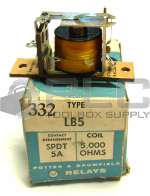 NEW IN BOX POTTER & BRUMFIELD LB5 RELAY 5000 OHMS