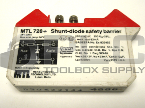 MEASUREMENT TECHNOLOGY MTL 728+ OHM SHUNT-DIODE SAFETY BARRIER