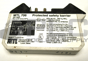 MEASUREMENT TECHNOLOGY MTL 706 SHUNT DIODE SAFETY BARRIER