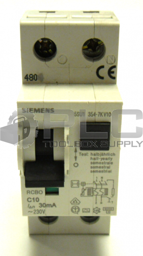 NEW SIEMENS 5SU1 354-7KV10 CIRCUIT BREAKER 2 POLE C10 30MA