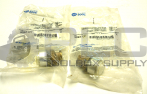 NEW LOT OF 2 ALLEN BRADLEY 800EM-LE7 ILLUMINATED EXT. PUSH BUTTON CLEAR SER A