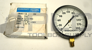 NEW ASHCROFT 45W1000 H 02L 4.5" 0-225 psi 1/4" NPT GAUGE 