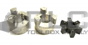 LOT OF 2 LOVEJOY AL-100 COUPLINGS 1 3/8" BORE WITH SPIDER 