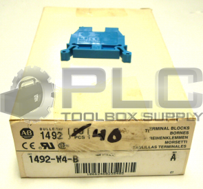 NEW BOX OF 40 ALLEN BRADLEY 1492-W4-B TERMINAL BLOCKS