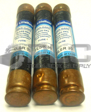 NEW LOT OF 3 LITTELFUSE FLSR 30 POWR-GARD TIME DELAY DUAL ELEMENT CLASS RK5