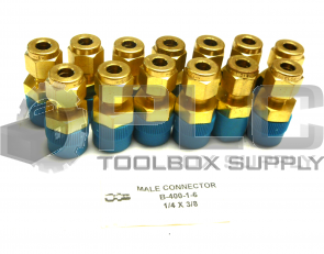 NEW LOT OF 13 SWAGELOK B-400-1-6 MALE CONNECTOR 1/4" X 3/8" 