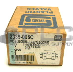 NEW SEALED SPEARS 2339-005C TRUE UNION BALL VALVE SOC/FIPT 1/2"