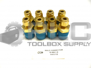 NEW LOT OF 8 SWAGELOK B-400-1-8 MALE CONNECTOR 1/4 X 1/2 