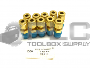 NEW LOT OF 10 SWAGELOK B-400-1-4 MALE CONNECTOR 1/4 