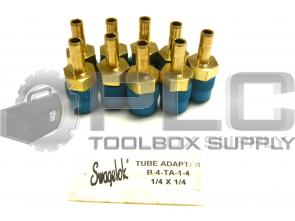 NEW LOT OF 9 SWAGELOK B-4-TA-1-4 TUBE CONNECTOR 1/4