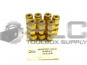 NEW LOT OF 7 SWAGELOK B-400-6-3 REDUCING UNION 1/4 X 3/16 