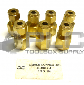 NEW LOT OF 7 SWAGELOK B-400-7-4 FEMALE CONNECTOR 1/4 