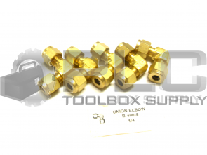 NEW LOT OF 5 SWAGLOK B-400-9 UNION ELBOW 1/4 