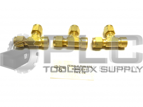 NEW LOT OF 3 SWAGELOK B-400-3TFT FEMALE RUN TEE 1/4 X 1/8 