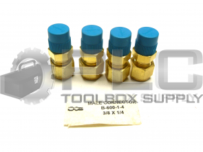 NEW LOT OF 4 SWAGELOK B-600-1-4 MALE CONNECTOR 3/8 X 1/4 