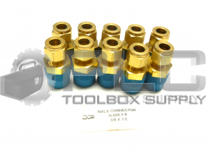 NEW LOT OF 10 SWAGELOK B-600-1-8 MALE CONNECTOR 3/8 X 1/2 