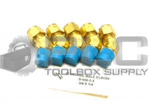 NEW LOT OF 5 SWAGELOK B-600-5-4 45 DEGREE MALE ELBOW 3/8 X 1/4 