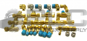 NEW MIXED LOT OF 32 SWAGELOK ELBOW TEE NUTS