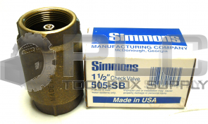NEW SIMMONS 505-SB CHECK VALVE 1 1/2"