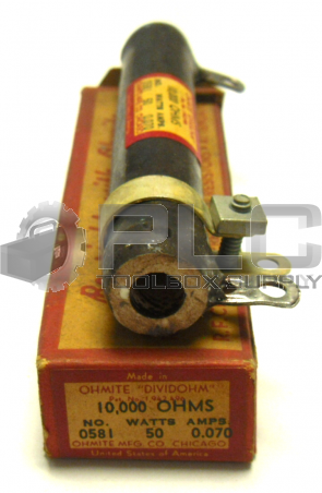NEW OHMITE 0581 CERAMIC RESISTOR 50 WATTS 10,000 OHMS 