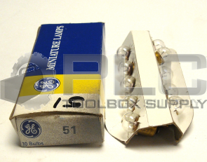 NEW BOX OF 10 GE 51 MINIATURE LAMPS