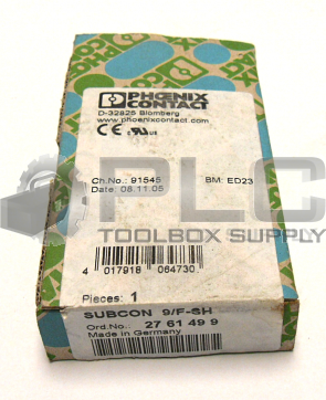 SEALED NEW PHOENIX CONTACT 9/F-SH CONNECTOR SUBCON 